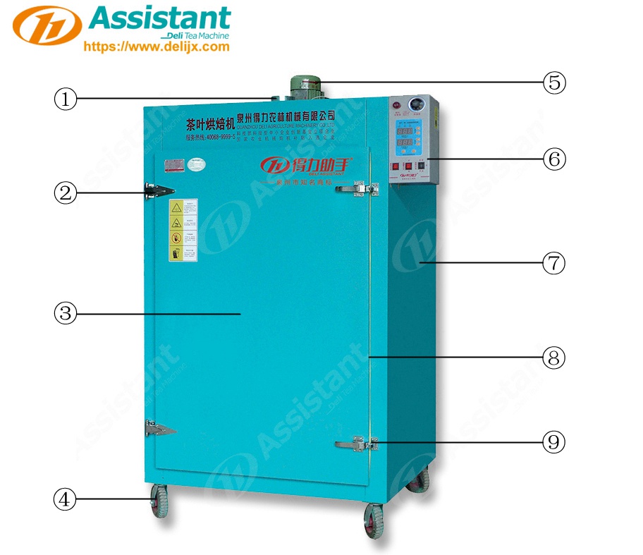 Máquina de secado de té de herbas de flores pequenas de calefacción eléctrica de tipo rotativo 6CHZ-9