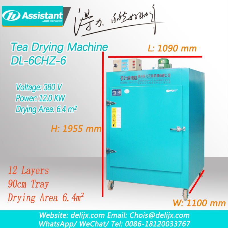 Small Mini Tea Leaves Dryer Machine Green/Black/Oolong Tea Processing Drying Machine 6CHZ-6