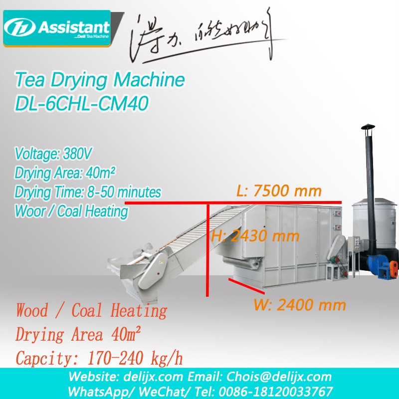 Drvo i ugljen, lanac za grijanje Tip ploče Stroj za sušenje čaja Kineski proizvođač 6CHL-CM