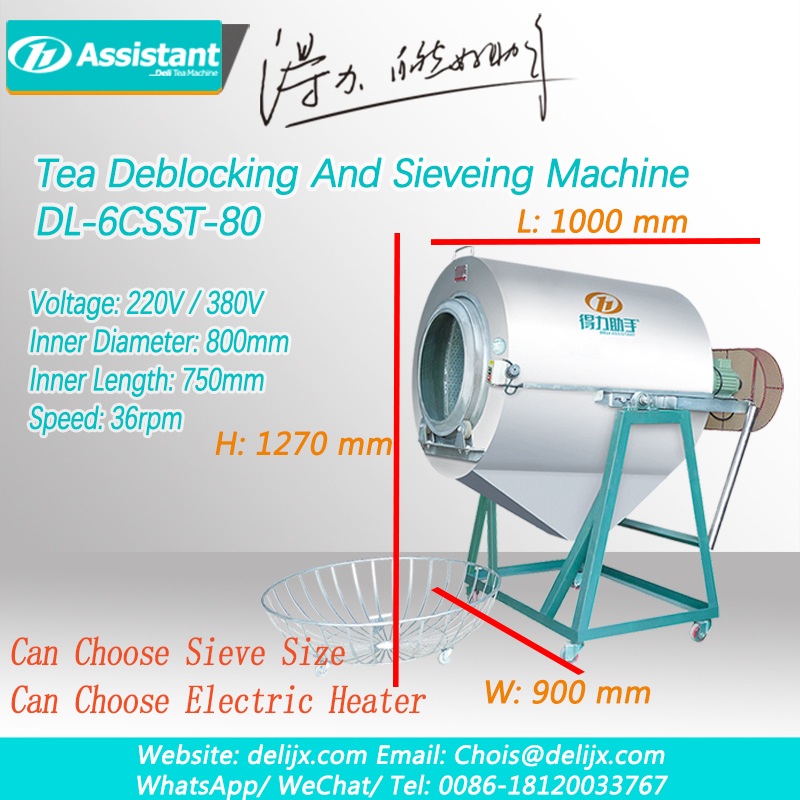 Stroj za razbijanje čaja Stroj za deblokiranje i prosijavanje Kineski dobavljač 6CSST-80