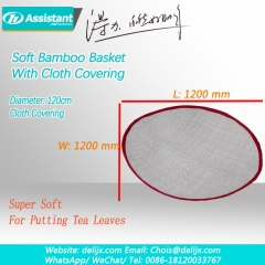 Ultra Soft Bamboo Basket With Cloth Covering For Put Tea Leaf