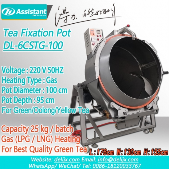 Orthodox Green Tea Leaves Steaming Pot Machine 6CSTG-100